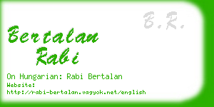bertalan rabi business card